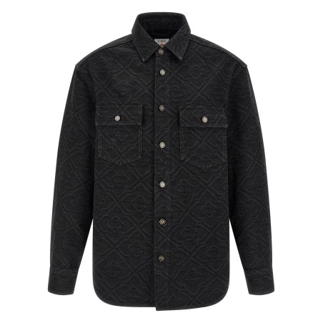 'Laser Monogram Denim' overshirt
