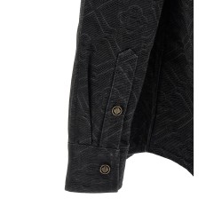 'Laser Monogram Denim' overshirt
