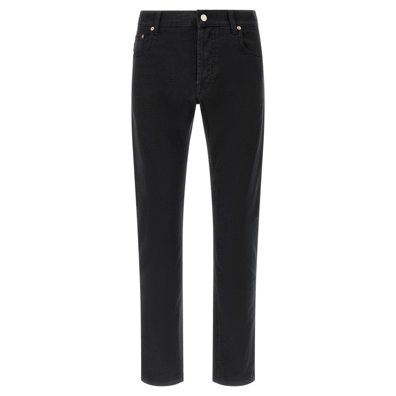 GG jacquard denim jeans