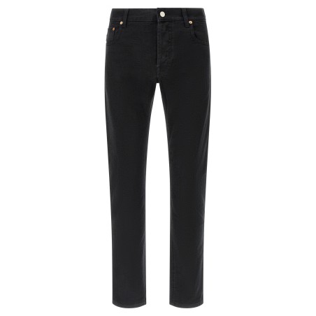 GG jacquard denim jeans