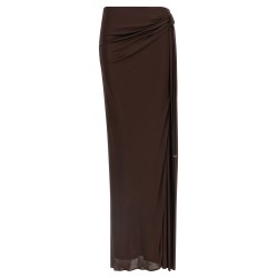 Shiny viscose skirt