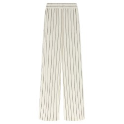 Pinstriped twill pants