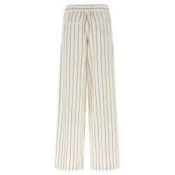 Pinstriped twill pants