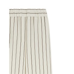 Pinstriped twill pants