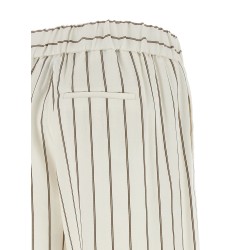 Pinstriped twill pants