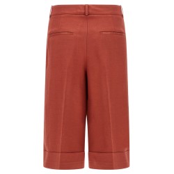 Linen viscose bermuda shorts