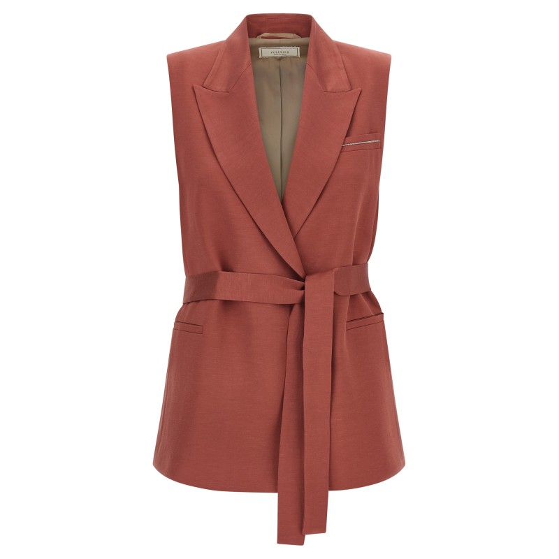 Linen viscose vest