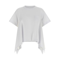 Denim insert t-shirt
