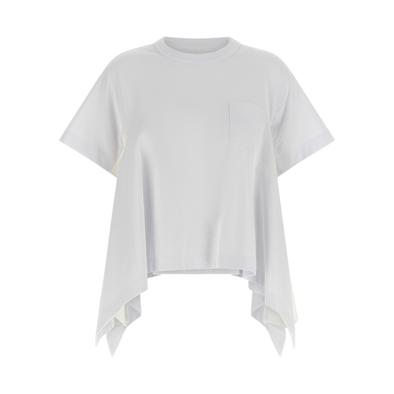 Denim insert t-shirt
