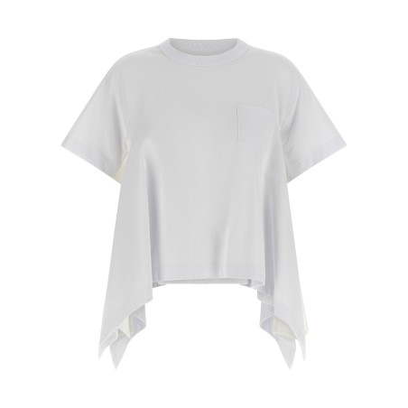 Denim insert t-shirt