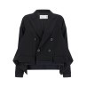 Denim insert blazer