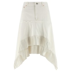 Satin denim skirt