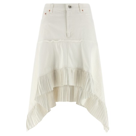 Satin denim skirt