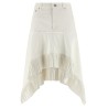 Satin denim skirt