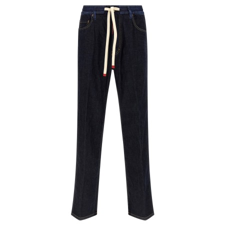 Crinkled effect jeans