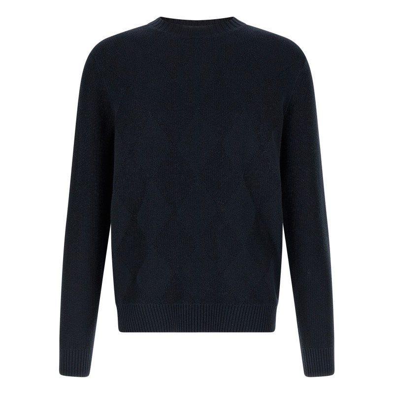 Diamond intarsia sweater