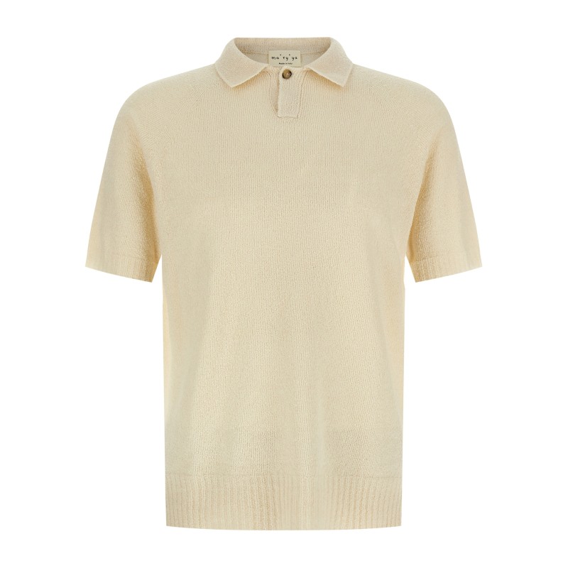 Spongy effect polo shirt