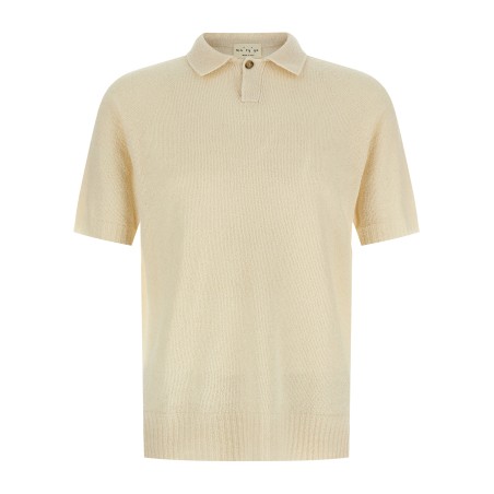 Spongy effect polo shirt