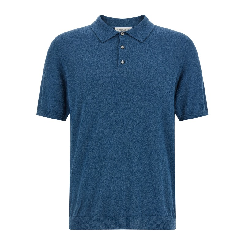 Spongy effect polo shirt
