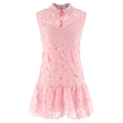 'Pink Lace collared' dress