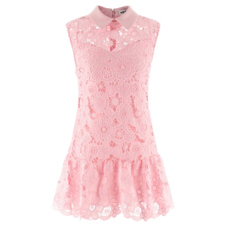 'Pink Lace collared' dress