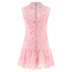 'Pink Lace collared' dress
