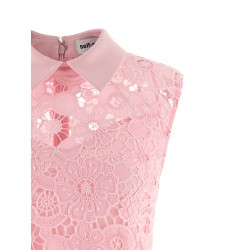 'Pink Lace collared' dress