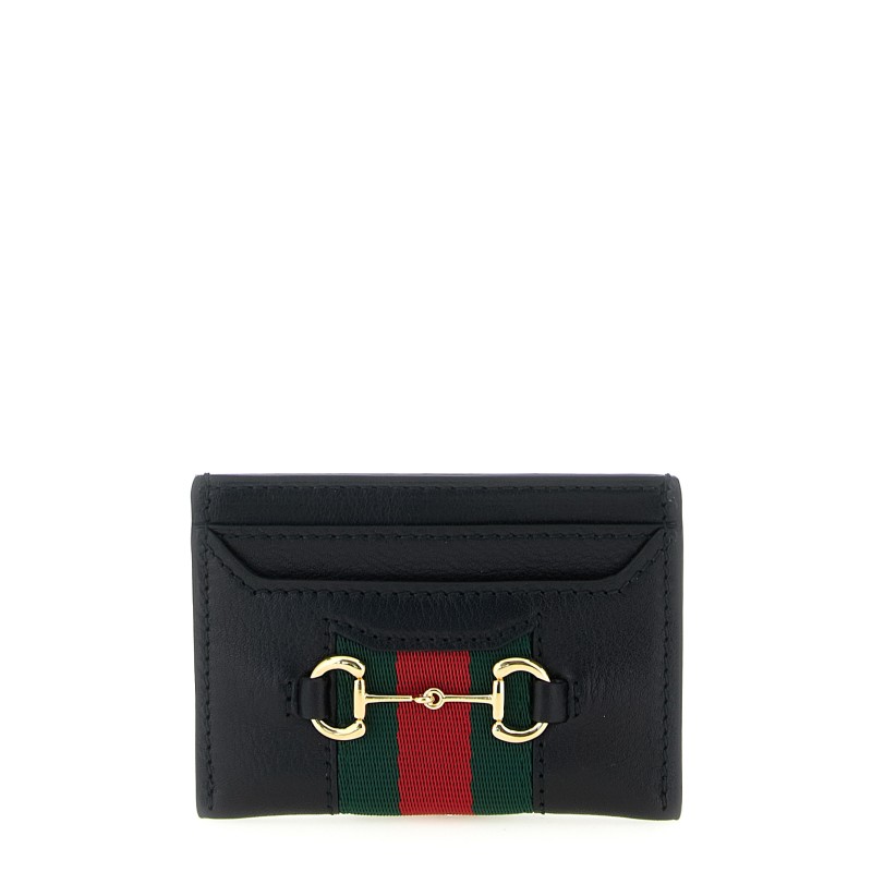 'Web Horsebit Gucci' card holder