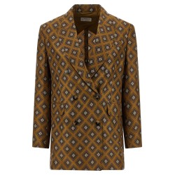 Tie-print blazer