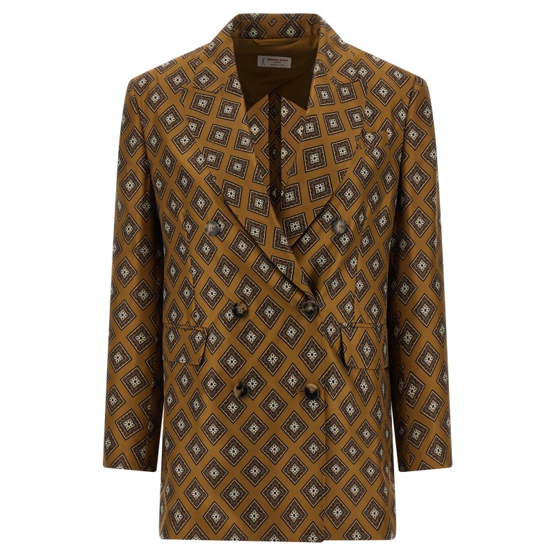 Tie-print blazer