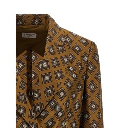 Tie-print blazer