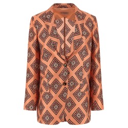 Tie print blazer