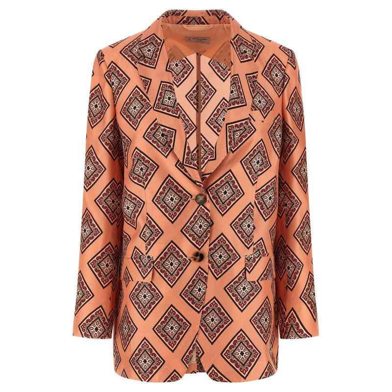 Tie print blazer