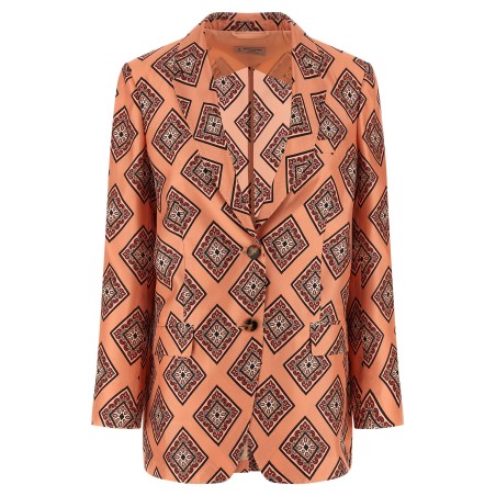 Tie print blazer