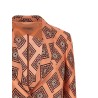Tie print blazer