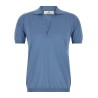 Open collar polo shirt