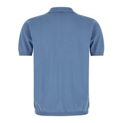 Open collar polo shirt