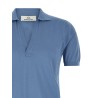 Open collar polo shirt