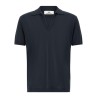 Open collar polo shirt