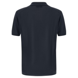 Open collar polo shirt