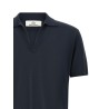 Open collar polo shirt