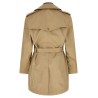 Denim insert trench coat