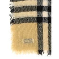 Check wool scarf