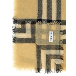 Check wool scarf