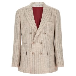 Pinstripe twill blazer