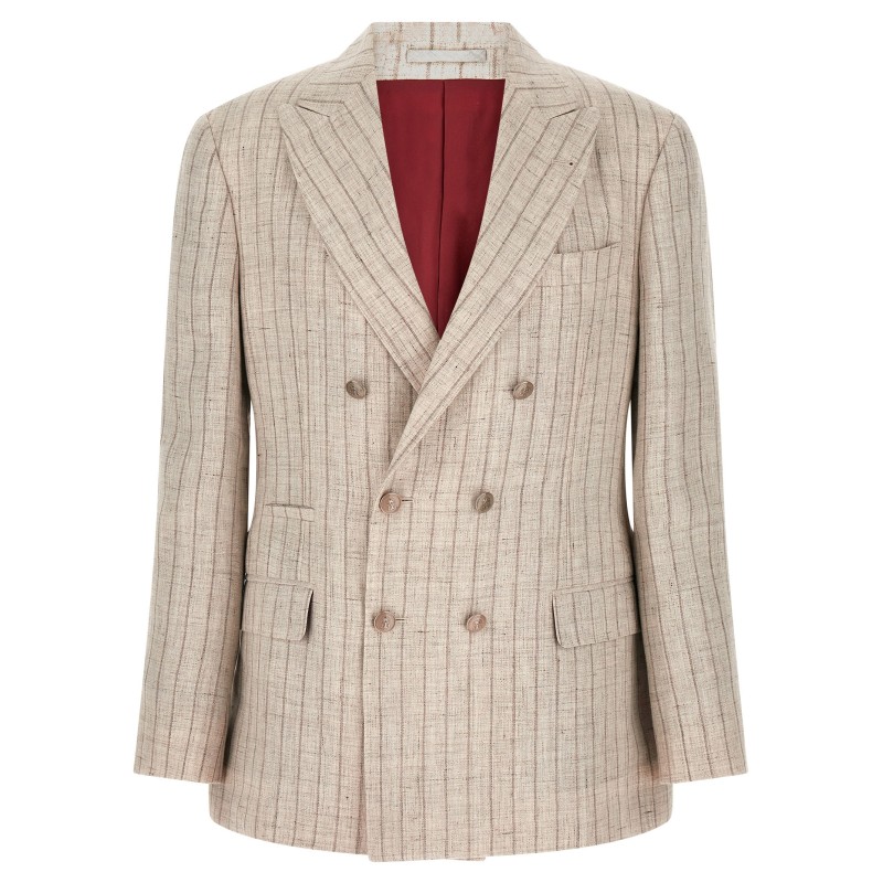 Pinstripe twill blazer