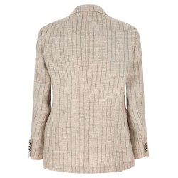 Pinstripe twill blazer