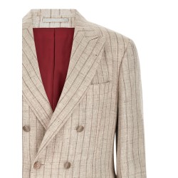 Pinstripe twill blazer