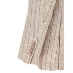 Pinstripe twill blazer