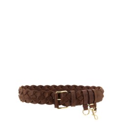 Braided leather belt